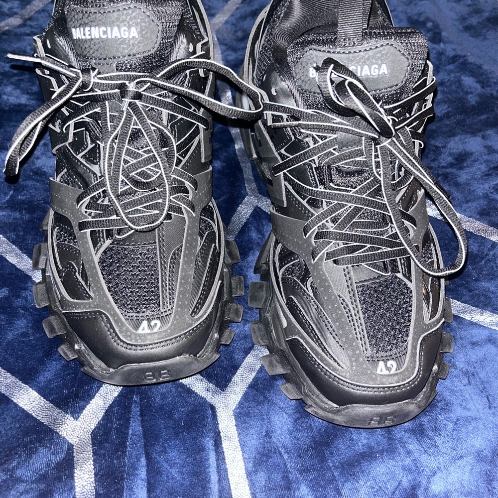 Balenciaga Black Chunky Sneakers with Multi-Layered Design